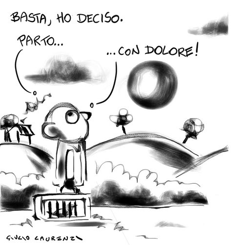 Cartoon: La Fuga (medium) by Giulio Laurenzi tagged fuga,la