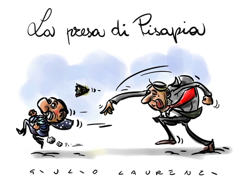 Cartoon: La presa di Pisapia (medium) by Giulio Laurenzi tagged berlusconi,italian