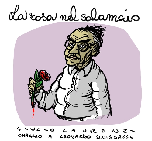 Cartoon: La Rosa Nel Calamaio (medium) by Giulio Laurenzi tagged calamaio