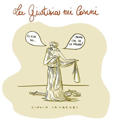 Cartoon: Lady Giustizia (medium) by Giulio Laurenzi tagged politics,justice