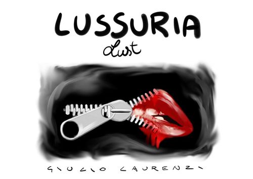 Cartoon: Lussuria (medium) by Giulio Laurenzi tagged lussuria