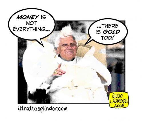 Cartoon: Money (medium) by Giulio Laurenzi tagged religion