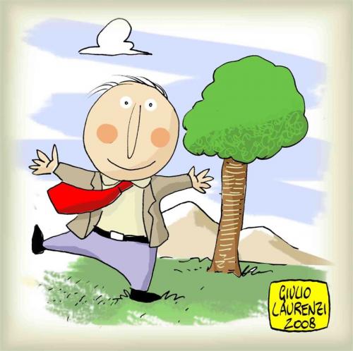 Cartoon: Pause (medium) by Giulio Laurenzi tagged art