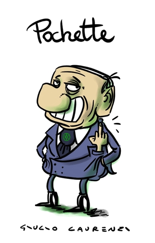 Cartoon: Pochette (medium) by Giulio Laurenzi tagged berlusconi,lega,federalismo