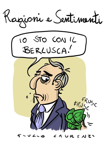 Cartoon: Ragioni e Sentimenti (medium) by Giulio Laurenzi tagged berlusconi