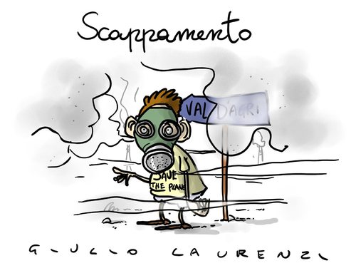 Cartoon: Scappamento (medium) by Giulio Laurenzi tagged scappamento