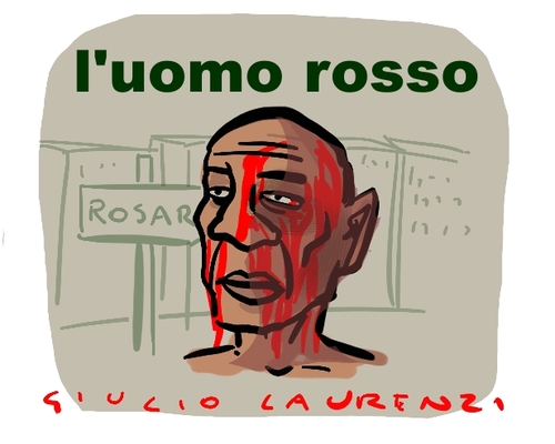 Cartoon: Uomo Rosso (medium) by Giulio Laurenzi tagged uomo,rosso