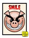 Cartoon: Sorridi (small) by Giulio Laurenzi tagged politics swine flu h1n1