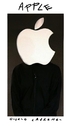 Cartoon: White on Black (small) by Giulio Laurenzi tagged steve,jobs,apple