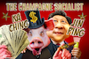 Cartoon: Champagne Socialist (small) by Bart van Leeuwen tagged xi,jing,ping,china,capitalism,celebration,communism