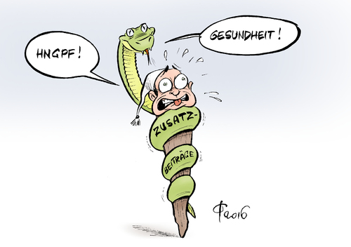 Cartoon: Äskulapstab (medium) by Paolo Calleri tagged deutschland,gesundheit,gesundheitssystem,krankenkassen,beitraege,zusatzbeitraege,anstieg,versicherte,finanzierung,ausgaben,belastung,einkommensgruppen,einkommen,karikatur,cartoon,paolo,calleri,deutschland,gesundheit,gesundheitssystem,krankenkassen,beitraege,zusatzbeitraege,anstieg,versicherte,finanzierung,ausgaben,belastung,einkommensgruppen,einkommen,karikatur,cartoon,paolo,calleri