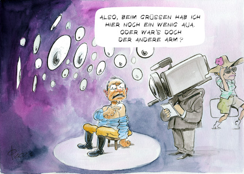 Cartoon: Auf den Arm genommen (medium) by Paolo Calleri tagged deutschland,parteien,alternative,afd,wahlkampf,auftritte,weidel,chrupalla,mallorca,sicherheit,krankenhaus,stich,angriffe,bedrohung,karikatur,cartoon,paolo,calleri,deutschland,parteien,alternative,afd,wahlkampf,auftritte,weidel,chrupalla,mallorca,sicherheit,krankenhaus,stich,angriffe,bedrohung,karikatur,cartoon,paolo,calleri