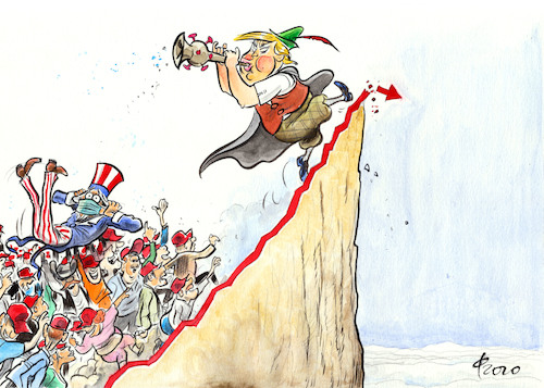 Cartoon: Auf die Spitze getrieben (medium) by Paolo Calleri tagged welt,usa,covid,19,infektionen,lockerungen,schulen,gesellschaft,vereinigte,staaten,amerika,praesident,trump,wahlkampf,veranstaltungen,republikaner,maga,anhaengerschaft,gesundheit,kurve,karikatur,cartoon,paolo,calleri,welt,usa,covid,19,infektionen,lockerungen,schulen,gesellschaft,vereinigte,staaten,amerika,praesident,trump,wahlkampf,veranstaltungen,republikaner,maga,anhaengerschaft,gesundheit,kurve,karikatur,cartoon,paolo,calleri