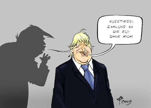 Cartoon: Ausstiegszahlung (medium) by Paolo Calleri tagged eu,gb,uk,vereinigtes,königreich,brexit,austritt,tories,boris,johnson,zahlungen,deal,trump,drohung,erpressung,vertrag,populismus,populisten,pfund,euro,karikatur,cartoon,paolo,calleri,eu,gb,uk,vereinigtes,königreich,brexit,austritt,tories,boris,johnson,zahlungen,deal,trump,drohung,erpressung,vertrag,populismus,populisten,pfund,euro,karikatur,cartoon,paolo,calleri