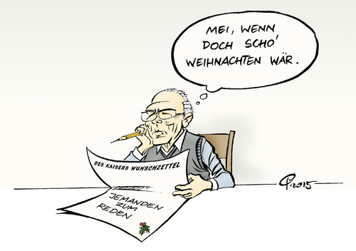 Cartoon: Beckenbauer (medium) by Paolo Calleri tagged deutschland,fifa,dfb,affaere,bestechung,korruption,franz,beckenbauer,kaiser,gespraechsangebot,weltmeisterschaft,wm,2006,sport,fussball,karikatur,cartoon,paolo,calleri,deutschland,fifa,dfb,affaere,bestechung,korruption,franz,beckenbauer,kaiser,gespraechsangebot,weltmeisterschaft,wm,2006,sport,fussball,karikatur,cartoon,paolo,calleri