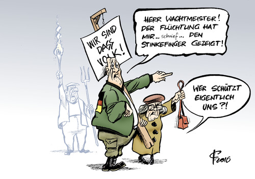 Cartoon: Clausnitz (medium) by Paolo Calleri tagged deutschland,sachsen,clausnitz,erzgebirge,proteste,fluechtlinge,fluechtlingsbus,eskalation,asyl,fluechtlingskrise,polizei,mitschuld,provokation,geste,fremdenfeindlichkeit,besorgte,buerger,karikatur,cartoon,paolo,calleri,deutschland,sachsen,clausnitz,erzgebirge,proteste,fluechtlinge,fluechtlingsbus,eskalation,asyl,fluechtlingskrise,polizei,mitschuld,provokation,geste,fremdenfeindlichkeit,besorgte,buerger,karikatur,cartoon,paolo,calleri