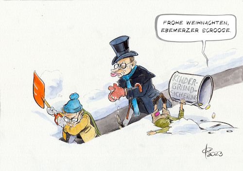 Cartoon: Eine Weihnachtsgeschichte (medium) by Paolo Calleri tagged deutschland,politik,opposition,cdu,union,merz,kindergrundsicherung,buergergeld,arbeit,soziales,finanzen,kinder,familien,karikatur,cartoon,paolo,calleri,deutschland,politik,opposition,cdu,union,merz,kindergrundsicherung,buergergeld,arbeit,soziales,finanzen,kinder,familien,karikatur,cartoon,paolo,calleri