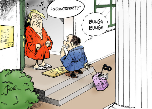 Cartoon: Einweihungsparty (medium) by Paolo Calleri tagged paolo,cartoon,karikatur,skandale,party,bunga,tv,medien,unternehmer,berlusconi,silvio,ministerpraesident,ex,italien,populismus,rechtspopulist,trump,donald,praesident,praesidentschaft,usa,calleri,usa,praesidentschaft,praesident,donald,trump,rechtspopulist,populismus,italien,ex,ministerpraesident,unternehmer,medien,tv,bunga,party,skandale,karikatur,cartoon,paolo,calleri