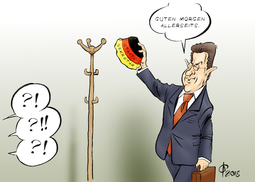 Cartoon: Er ist wieder da (medium) by Paolo Calleri tagged deutschland,politik,bundesamt,verfassungsschutz,union,spd,csu,bundesinneministerium,groko,streit,ruecktritt,entlassung,verfassungsschutzpraesident,hans,georg,maasen,chemnitz,video,hetzjagd,sachsen,rechtspopulismus,rechtsextremismus,rechtsradikalismus,afd,karikatur,cartoon,paolo,calleri,deutschland,politik,bundesamt,verfassungsschutz,union,spd,csu,bundesinneministerium,groko,streit,ruecktritt,entlassung,verfassungsschutzpraesident,hans,georg,maasen,chemnitz,video,hetzjagd,sachsen,rechtspopulismus,rechtsextremismus,rechtsradikalismus,afd,karikatur,cartoon,paolo,calleri