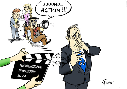 Cartoon: Filmreif (medium) by Paolo Calleri tagged malta,sizilien,italien,libyen,bootsfluechtlinge,fluechtlinge,nordafrika,eu,mittelmeer,mare,nostrum,triton,festung,europa,tote,drama,katastrophe,fluechtlingspolitik,menschenrechte,grenzsicherung,schutz,wirtschaft,not,elend,schlepper,schlepperbanden,flucht,asyl,trauer,karikatur,cartoon,paolo,calleri,eu,nordafrika,fluechtlinge,bootsfluechtlinge,libyen,italien,sizilien,malta,mittelmeer,mare,nostrum,triton,festung,europa,tote,drama,katastrophe,fluechtlingspolitik,menschenrechte,grenzsicherung,schutz,wirtschaft,not,elend,schlepper,schlepperbanden,flucht,asyl,trauer,karikatur,cartoon,paolo,calleri