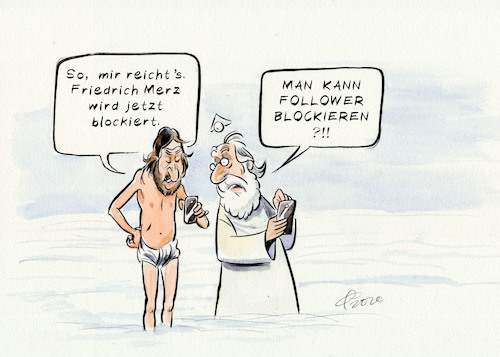 Cartoon: Follower (medium) by Paolo Calleri tagged welt,deutschland,friedrich,merz,medien,soziale,netzwerke,twitter,facebook,christentum,jesus,gott,gesellschaft,arbeit,soziales,wahlkampf,cdu,kanzlerkandidatur,karikatur,cartoon,paolo,calleri,welt,deutschland,friedrich,merz,medien,soziale,netzwerke,twitter,facebook,christentum,jesus,gott,gesellschaft,arbeit,soziales,wahlkampf,cdu,kanzlerkandidatur,karikatur,cartoon,paolo,calleri