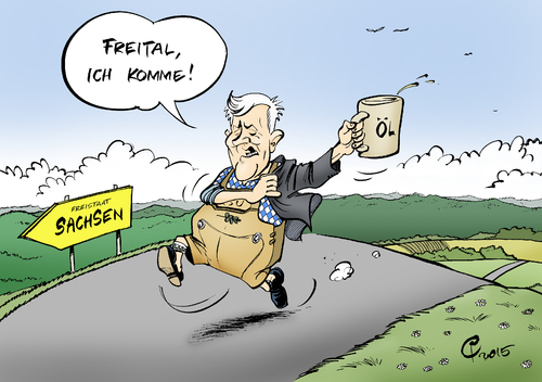 Cartoon: Freital (medium) by Paolo Calleri tagged deutschland,freistaat,sachsen,freital,fluechtlinge,fluechtlingsunterkunft,proteste,streit,hetze,bayern,ministerpraesident,horst,seehofer,asylbewerber,rede,praesident,joachim,gauck,kritik,populismus,ressentiments,asylmissbrauch,karikatur,cartoon,paolo,calleri,deutschland,freistaat,sachsen,freital,fluechtlinge,fluechtlingsunterkunft,proteste,streit,hetze,bayern,ministerpraesident,horst,seehofer,asylbewerber,rede,praesident,joachim,gauck,kritik,populismus,ressentiments,asylmissbrauch,karikatur,cartoon,paolo,calleri