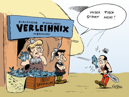 Cartoon: Gallisches Wahlkampfdorf (medium) by Paolo Calleri tagged frankreich,präsidentschaft,präsidentschaftswahl,wahlkampf,stichwahl,sarkozy,merkel,hollande,streit,eu,sparkurs,fiskalpakt,fiskalunion,frankreich,präsidentschaft,präsidentschaftswahl,wahlkampf,sarkozy,merkel,hollande,sparkurs,fiskalpakt,fiskalunion