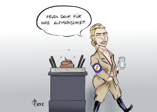 Cartoon: Große Bühne (medium) by Paolo Calleri tagged deutschland,bundestag,parlament,generaldebatte,haushaltsdebatte,parteien,afd,alternative,fuer,rechtpopulismus,rechtspopulisten,alice,weidel,fraktionschefin,provokationen,muslime,zuwanderer,fluechtlinge,beleidigungen,bundesregierung,karikatur,cartoon,paolo,calleri,deutschland,bundestag,parlament,generaldebatte,haushaltsdebatte,parteien,afd,alternative,fuer,rechtpopulismus,rechtspopulisten,alice,weidel,fraktionschefin,provokationen,muslime,zuwanderer,fluechtlinge,beleidigungen,bundesregierung,karikatur,cartoon,paolo,calleri