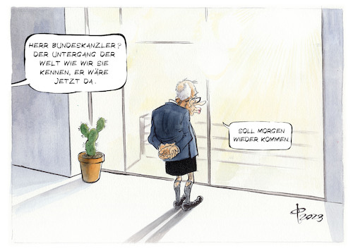 Cartoon: Gründlichkeit vor Schnelligkeit (medium) by Paolo Calleri tagged deutschland,parteien,cdu,merz,klimawandel,klimakatastrophe,massnahmen,untergang,wirtschaft,gesellschaft,lebensgrundlage,zukunft,karikatur,cartoon,paolo,calleri,deutschland,parteien,cdu,merz,klimawandel,klimakatastrophe,massnahmen,untergang,wirtschaft,gesellschaft,lebensgrundlage,zukunft,karikatur,cartoon,paolo,calleri