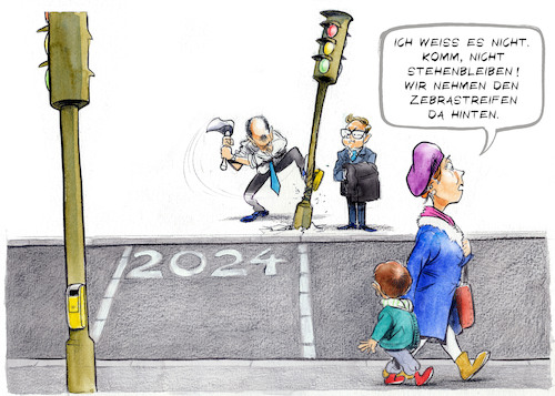 Cartoon: Guten Übergang ins Jahr 2024 (medium) by Paolo Calleri tagged welt,deutschland,silvester,neujahr,2023,2024,ampel,koalition,politik,neuwahlen,populismus,cdu,merz,wirtschaft,arbeit,soziales,karikatur,cartoon,paolo,calleri,welt,deutschland,silvester,neujahr,2023,2024,ampel,koalition,politik,neuwahlen,populismus,cdu,merz,wirtschaft,arbeit,soziales,karikatur,cartoon,paolo,calleri