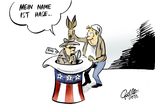 Cartoon: ...ich weiß von nichts (medium) by Paolo Calleri tagged deutschland,usa,geheimdienste,nsa,bnd,bespitzelung,spionage,skandal,affäre,eu,abhören,internet,telekommunikation,whistleblower,edward,snowden,karikatur,paolo,calleri,deutschland,usa,geheimdienste,nsa,bnd,bespitzelung,spionage,skandal,affäre,eu,abhören,internet,telekommunikation,whistleblower,edward,snowden,karikatur,paolo,calleri