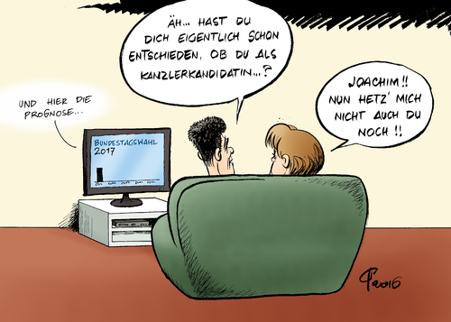 Cartoon: Kanzlerkandidatur (medium) by Paolo Calleri tagged bundeskanzlerin,bundestagswahl,wahlen,deutschland,calleri,paolo,cartoon,karikatur,umfragen,csu,cdu,wiederantritt,kanzlerschaft,kanzlerkandidatur,verschiebung,erklaerung,merkel,angela,deutschland,wahlen,bundestagswahl,bundeskanzlerin,angela,merkel,erklaerung,verschiebung,kanzlerkandidatur,kanzlerschaft,wiederantritt,cdu,csu,umfragen,karikatur,cartoon,paolo,calleri