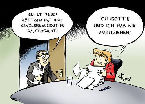 Cartoon: Kanzlerkandidatur (medium) by Paolo Calleri tagged deutschland,wahlen,bundestag,bundestagswahlen,kanzler,kanzlerin,angela,merkel,kanzlerkandidat,kanzlerkandidatur,norbert,roettgen,aussage,union,cdu,dementi,karikatur,cartoon,paolo,calleri,deutschland,wahlen,bundestag,bundestagswahlen,kanzler,kanzlerin,angela,merkel,kanzlerkandidat,kanzlerkandidatur,norbert,roettgen,aussage,union,cdu,dementi,karikatur,cartoon,paolo,calleri