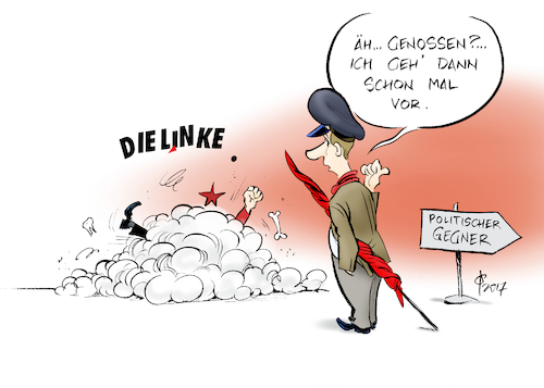 Cartoon: Machtkampf (medium) by Paolo Calleri tagged deutschland,parteien,linke,linkspartei,macht,machtkampf,fraktion,bundestag,fraktionschefs,wagenknecht,bartsch,parteivorsitzende,rixinger,kipping,intrigen,vorwuerfe,klausurtagung,streit,debatte,karikatur,cartoon,paolo,calleri,deutschland,parteien,linke,linkspartei,macht,machtkampf,fraktion,bundestag,fraktionschefs,wagenknecht,bartsch,parteivorsitzende,rixinger,kipping,intrigen,vorwuerfe,klausurtagung,streit,debatte,karikatur,cartoon,paolo,calleri