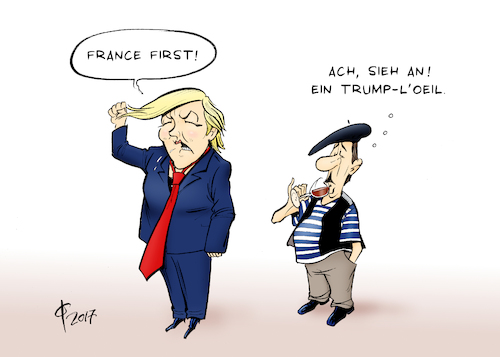 Cartoon: Marine Le Trump (medium) by Paolo Calleri tagged frankreich,wahlen,praesidentschaft,stichwahl,marin,le,pen,emmanuel,macron,front,national,rechtspopulisten,wirtschaft,sicherheit,einwanderung,europa,euro,terrorismus,populismus,beschimpfungen,fake,news,karikatur,cartoon,paolo,calleri,frankreich,wahlen,praesidentschaft,stichwahl,marin,le,pen,emmanuel,macron,front,national,rechtspopulisten,wirtschaft,sicherheit,einwanderung,europa,euro,terrorismus,populismus,beschimpfungen,fake,news,karikatur,cartoon,paolo,calleri