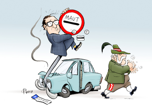 Cartoon: Maut-Klage (medium) by Paolo Calleri tagged eu,deutschland,oesterreich,pkw,maut,autobahnen,auslaender,gebuehr,klage,eugh,alexander,dobrindt,bundesverkehrsminister,verkehr,karikatur,cartoon,paolo,calleri,eu,deutschland,oesterreich,pkw,maut,autobahnen,auslaender,gebuehr,klage,eugh,alexander,dobrindt,bundesverkehrsminister,verkehr,karikatur,cartoon,paolo,calleri