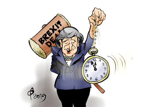 Cartoon: Mehr Zeit (medium) by Paolo Calleri tagged eu,gb,uk,grossbritannien,parlament,unterhaus,brexit,verhandlungen,deal,austritt,union,gemeinschaft,premier,premierministerin,theresa,may,taktik,strategie,wirtschaft,arbeit,soziales,london,karikatur,cartoon,paolo,calleri,eu,gb,uk,grossbritannien,parlament,unterhaus,brexit,verhandlungen,deal,austritt,union,gemeinschaft,premier,premierministerin,theresa,may,taktik,strategie,wirtschaft,arbeit,soziales,london,karikatur,cartoon,paolo,calleri