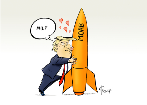 Cartoon: MOAB (medium) by Paolo Calleri tagged usa,militaer,waffen,bombe,megabombe,moab,mutter,afghanisten,einsatz,abwurf,terrorismus,terrormilizen,is,islamischer,staat,lob,karikatur,cartoon,paolo,calleri,usa,militaer,waffen,bombe,megabombe,moab,mutter,afghanisten,einsatz,abwurf,terrorismus,terrormilizen,is,islamischer,staat,lob,karikatur,cartoon,paolo,calleri