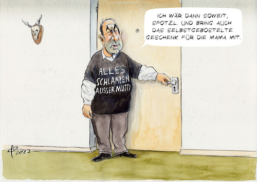 Cartoon: Muttertagsbekenntnis (medium) by Paolo Calleri tagged kita,muttertag,basteln,kuban,aiwanger,hetzkampagne,lebensrealitaet,familie,familienbild,rollenverteilung,rollenbild,patriarchat,konservativ,politik,karikatur,cartoon,paolo,calleri,kita,muttertag,basteln,kuban,aiwanger,hetzkampagne,lebensrealitaet,familie,familienbild,rollenverteilung,rollenbild,patriarchat,konservativ,politik,karikatur,cartoon,paolo,calleri