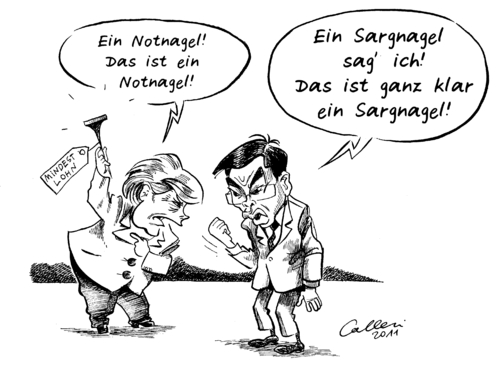 Cartoon: Nagelprobe (medium) by Paolo Calleri tagged kehrwende,wende,thema,rotgrün,regierung,koalitonsstreit,koalitionsvertrag,koalitionspartner,fdp,mindestlohn,cdu,merkel,angela,bundeskanzlerin,bundeskanzlerin,merkel,cdu,mindestlohn,fdp,koalitionspartner,koalitionsvertrag,thema,rotgrün,regierung,wende,kehrwende,koalitonsstreit