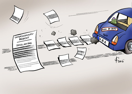 Cartoon: Passagenstreichung (medium) by Paolo Calleri tagged deutschland,diesel,fahrzeuge,abgase,abgasskandal,abgasaffaere,aufklaerer,vertuschung,bundesverkehrminister,alexander,dobrindt,csu,untersuchungsbericht,passagen,streichung,autoindustrie,manipulationen,vw,volkswagen,untersuchung,gutachter,gutachten,umwelt,gesundheit,abschalteinrichtungen,stickoxide,emissionen,karikatur,cartoon,paolo,calleri,deutschland,diesel,fahrzeuge,abgase,abgasskandal,abgasaffaere,aufklaerer,vertuschung,bundesverkehrminister,alexander,dobrindt,csu,untersuchungsbericht,passagen,streichung,autoindustrie,manipulationen,vw,volkswagen,untersuchung,gutachter,gutachten,umwelt,gesundheit,abschalteinrichtungen,stickoxide,emissionen,karikatur,cartoon,paolo,calleri