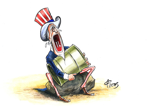 Cartoon: Pieta (medium) by Paolo Calleri tagged usa,syrien,oel,oelfelder,nordsyrien,kurden,militaer,panzer,tuerkei,offensive,is,wirtschaft,finanzen,praesident,potus,uncle,sam,karikatur,cartoon,paolo,calleri,usa,syrien,oel,oelfelder,nordsyrien,kurden,militaer,panzer,tuerkei,offensive,is,wirtschaft,finanzen,praesident,potus,uncle,sam,karikatur,cartoon,paolo,calleri