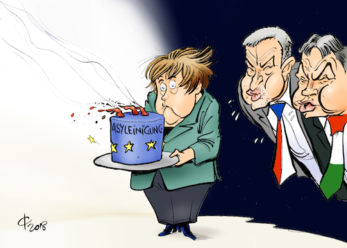 Cartoon: Pustekuchen (medium) by Paolo Calleri tagged eu,bundeskanzlerin,angela,merkel,gipfel,asyl,asylbewerber,fluechtende,fluechtlinge,zustimmung,einigung,migration,asylstreit,union,cdu,csu,grenzen,europa,ungarn,tschechien,babis,orban,dementi,rueckfuehrungen,ankunftslaender,rechtspopulismus,karikatur,cartoon,paolo,calleri,eu,bundeskanzlerin,angela,merkel,gipfel,asyl,asylbewerber,fluechtende,fluechtlinge,zustimmung,einigung,migration,asylstreit,union,cdu,csu,grenzen,europa,ungarn,tschechien,babis,orban,dementi,rueckfuehrungen,ankunftslaender,rechtspopulismus,karikatur,cartoon,paolo,calleri