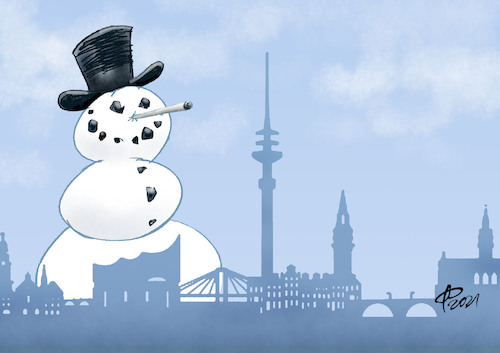 Rekordschnee in Hamburg