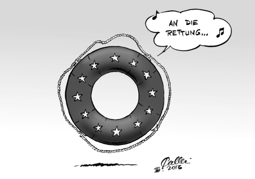 Cartoon: Rettungsring (medium) by Paolo Calleri tagged eu,europäische,union,eurozone,zypern,rettungspaket,rettungsplan,schuldenkrise,bankenkrise,flagge,fahne,europa,beethoven,hymne,rettungsring,finanzminister,finanzsektor,sanierung,finanzinstitute,bankenwesen,steuerflucht,geldwaesche,politik,wirtschaft,finanzen,karikatur,paolo,calleri