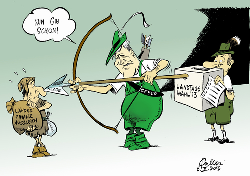 Cartoon: Robin Horst (medium) by Paolo Calleri tagged wahlkampftakti,wahlkampf,verfassungsklage,karlsruhe,bundesverfassungsgericht,bouffier,volker,cdu,csu,seehofer,horst,ministerpraesident,finanzen,nehmerland,nehmerlaender,geberland,geberlaender,hessen,bayern,bund,bundeslaender,laender,laenderfinanzausgleich,laenderfinanzausgleich,laender,bundeslaender,bund,bayern,hessen,geberlaender,geberland,nehmerlaender,nehmerland,finanzen,ministerpraesident,horst,seehofer,csu,cdu,volker,bouffier,bundesverfassungsgericht,karlsruhe,verfassungsklage,wahlkampf,wahlkampftaktik,landtagswahl,wahl