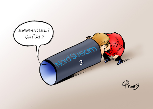 Cartoon: Röhre (medium) by Paolo Calleri tagged eu,deutschland,frankreich,nord,stream,pipeline,russland,abstimmung,emmanuel,macron,angela,merkel,gas,versorgung,ukraine,kiew,wirtschaft,karikatur,cartoon,paolo,calleri,eu,deutschland,frankreich,nord,stream,pipeline,russland,abstimmung,emmanuel,macron,angela,merkel,gas,versorgung,ukraine,kiew,wirtschaft,karikatur,cartoon,paolo,calleri