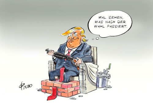 Cartoon: Schon ganz gespannt (medium) by Paolo Calleri tagged usa,praesident,donald,trump,republikaner,demokraten,wahlen,praesidentschaftswahl,2020,niederlage,sieg,uebergabe,machtwechsel,demokratie,verfassung,karikatur,cartoon,paolo,calleri,usa,praesident,donald,trump,republikaner,demokraten,wahlen,praesidentschaftswahl,2020,niederlage,sieg,uebergabe,machtwechsel,demokratie,verfassung,karikatur,cartoon,paolo,calleri