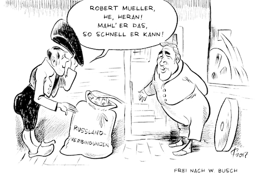 Cartoon: Sonderermittlung (medium) by Paolo Calleri tagged usa,praesident,donald,trump,sonderermittler,ermittlungen,fbi,robert,mueller,russland,kontakte,wahlkampf,karikatur,cartoon,paolo,calleri,usa,praesident,donald,trump,sonderermittler,ermittlungen,fbi,robert,mueller,russland,kontakte,wahlkampf,karikatur,cartoon,paolo,calleri