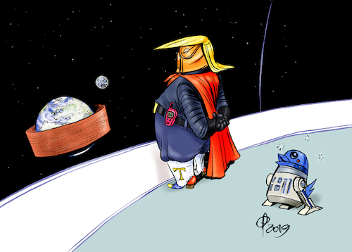 Cartoon: Star Walls (medium) by Paolo Calleri tagged usa,praesident,donald,trump,dekret,militaer,weltraum,weltall,space,force,armee,streitkraft,erde,schaffung,streitkraefte,grenze,einwanderung,immigration,mexiko,mauer,mauerbau,mauerstreit,finanzierung,wirtschaft,wahlversprechen,notstand,demokraten,republikaner,karikatur,cartoon,paolo,calleri,usa,praesident,donald,trump,dekret,militaer,weltraum,weltall,space,force,armee,streitkraft,erde,schaffung,streitkraefte,grenze,einwanderung,immigration,mexiko,mauer,mauerbau,mauerstreit,finanzierung,wirtschaft,wahlversprechen,notstand,demokraten,republikaner,karikatur,cartoon,paolo,calleri